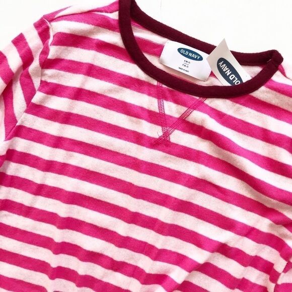 Old Navy NWT pink plush front tie top S(6/7) - Picture 2 of 4